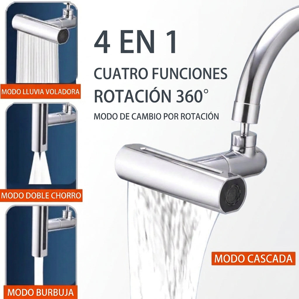 Extensor de Grifo Giratorio 360° para Cocina y Lavaplatos